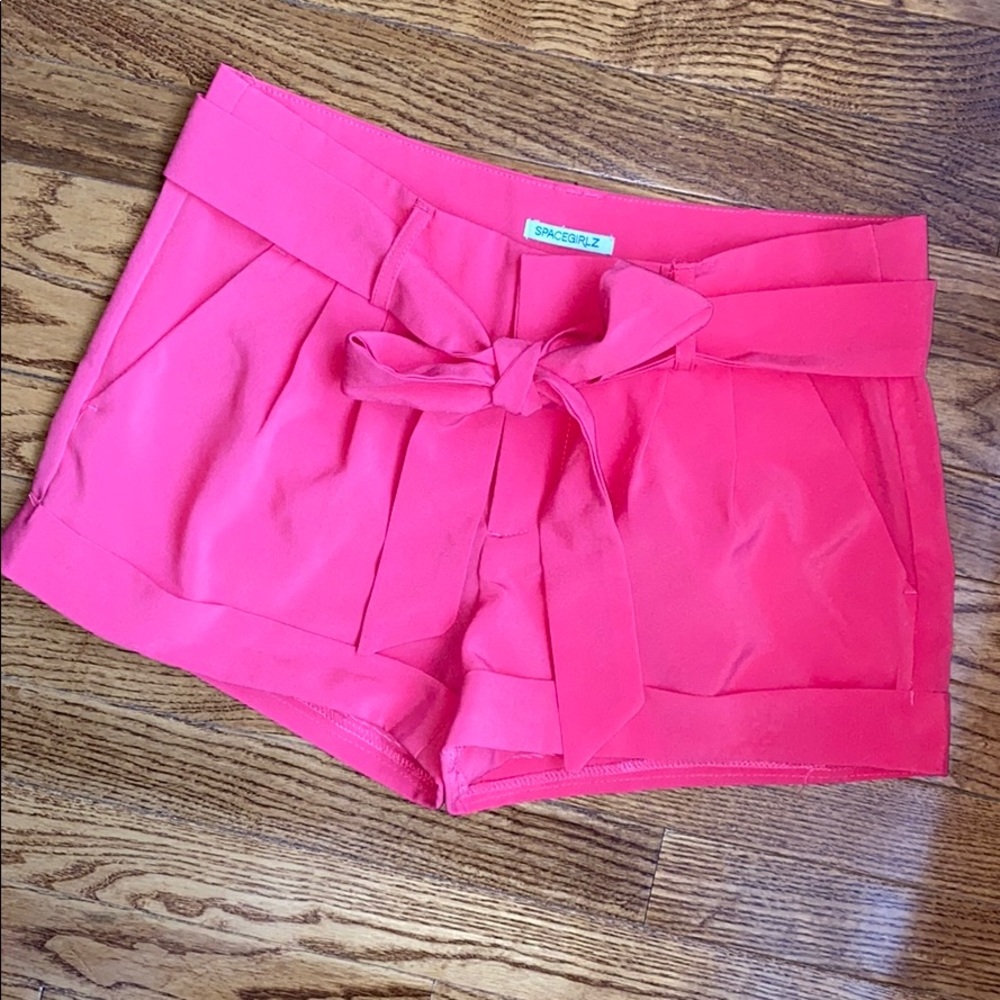 Tie waist shorts